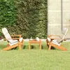 Image de Salon de jardin Vidaxl bois massif beige 3 pieces 126.0 x 84 x 90 4 personnes