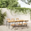 Image de Chaises pliables de jardin lot de 6 Acier bois d acacia massif
