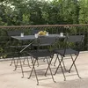 Image de vidaXL Bistrostoelen 4 st inklapbaar poly rattan en staal zwart3152112
