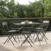 Image de vidaXL Chaises de bistrot pliantes lot de 6 Noir Résine tressée acier3152113