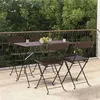 Image de vidaXL Chaises de bistrot pliantes lot de 4 Résine tressée et acier3152115