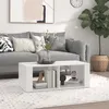 Image de Table basse Blanc 100x50x36 cm Bois d ingénierie