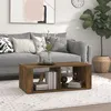 Image de vidaXL Table basse Chêne fumé 100x50x36 cm Bois d'ingénierie816525