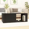 Image de Table basse Noir 100x50,5x35 cm Bois d ingénierie