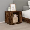 Image de vidaXL Table de chevet Chêne fumé 41x40x36 cm Bois d'ingénierie816549
