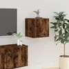 Image de Meuble TV mural Chêne fumé 40x34,5x40 cm