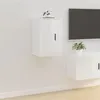 Image de vidaXL Meuble TV mural Blanc brillant 40x34,5x60 cm816660