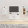 Image de vidaXL Meubles TV muraux 2 pcs Blanc brillant 40x34,5x60 cm816661