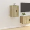 Image de vidaXL Meuble TV mural Chêne sonoma 40x34,5x60 cm816662