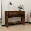 Image de vidaXL Table console Chêne fumé 100x39x75 cm Bois d'ingénierie816781