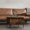 Image de vidaXL Bijzettafel 50x46x35 cm bewerkt hout gerookt eikenkleurig819526