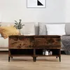 Image de vidaXL Bijzettafels 2 st 50x46x50 cm bewerkt hout gerookt eikenkleurig819559