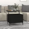Image de Table basse Noir 60x44,5x45 cm Bois d ingénierie