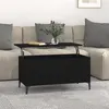 Image de Table basse Noir 90x44,5x45 cm Bois d ingénierie