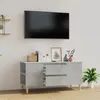 Image de Meuble TV Gris béton 102x44,5x50 cm Bois d ingénierie