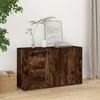 Image de vidaXL Buffet Chêne fumé 100x33x59,5 cm Bois d'ingénierie821001