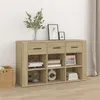 Image de vidaXL Buffet, Armoire Latérale, Meuble de Rangement, Organisateur de Salon Salle de Séjour Intérieur, Moderne, Chêne Sonoma Bois d'Ingénierie