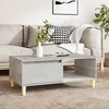 Image de Table basse Gris béton 90x50x36,5 cm Bois d ingénierie