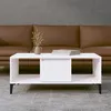 Image de vidaXL Table basse Blanc 90x50x36,5 cm Bois d'ingénierie821068