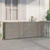Image de Armoire de rangement jardin Gris 198x55,5x80 cm Résine tressée