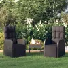 Image de Lot de 2 chaise vidaxl exterieur empilable non pliable en resine tressee H. 106 cm noir