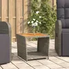 Image de Table à thé et dessus en bois Gris Résine tressée Acacia massif