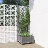 Image de vidaXL Jardinière avec treillis Gris clair 40x40x121,5 cm PP 153269