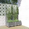 Image de vidaXL Jardinière avec treillis Gris clair 80x40x121,5 cm PP 153271
