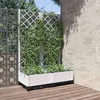 Image de vidaXL Jardinière avec Treillis, Pot de Fleurs, Lit Surélevé de Jardin, Boîte de Plantation, Bac à Plante Patio Extérieur, 153281