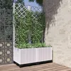 Image de vidaXL Jardinière avec treillis Blanc 80x40x136 cm PP 153282