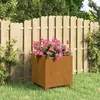 Image de vidaXL Jardinière avec pieds Rouillé 32x30x33 cm Acier corten 823678