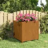 Image de Jardinière avec pieds Rouillé 49x47x50 cm Acier corten