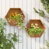 Image de Jardinières murales 2 pcs Rouillé Acier corten 46x10x40 cm
