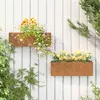 Image de Jardinières murales 2 pcs Rouillé Acier corten 53x10x17 cm