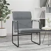 Image de vidaXL Chaise Longue, Siège avec Dossier Rembourré, Fauteuil avec Pied Antidérapant, Meuble de Salle de Séjour Salon, Moderne, Gris Clair Tissu