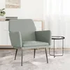 Image de Fauteuil Gris clair 62x79x79 cm Velours