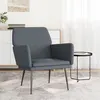 Image de vidaXL Fauteuil Gris foncé 62x79x79 cm Velours, fauteuil relax, fauteuil de salon, chaise de chambre à coucher, chaise longue, fauteuil de canapé