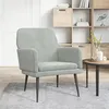 Image de Fauteuil Gris clair 62x79x79 cm Velours