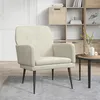 Image de vidaXL Fauteuil 62x79x79 cm fluweel cràmekleurig351412