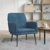 Image de vidaXL Fauteuil 62x79x79 cm fluweel blauw351413