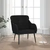 Image de Fauteuil Noir 63x76x80 cm Velours