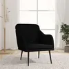 Image de vidaXL Fauteuil Noir 63x76x80 cm Tissu, fauteuil relax, fauteuil de salon, chaise de chambre à coucher, chaise longue, fauteuil de canapé 351476