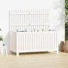 Image de vidaXL Boîte de rangement de jardin Blanc 121x55x64 cm Bois de pin 823844