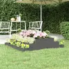 Image de vidaXL Jardinière Gris 110x110x27 cm Bois massif de pin 823901