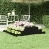 Image de vidaXL Jardinière Noir 110x110x27 cm Bois massif de pin 823903