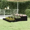 Image de vidaXL Jardinière Noir 107x107x27 cm Bois massif de pin 823917