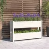 Image de vidaXL Jardinière Blanc 112x25x66 cm Bois massif de pin 823928