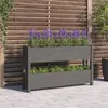 Image de vidaXL Jardinière Gris 112x25x66 cm Bois massif de pin 823929