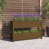 Image de vidaXL Jardinière Marron miel 112x25x66 cm Bois massif de pin823930