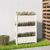 Image de vidaXL Jardinière Blanc 77x25x104,5 cm Bois massif de pin 823935
